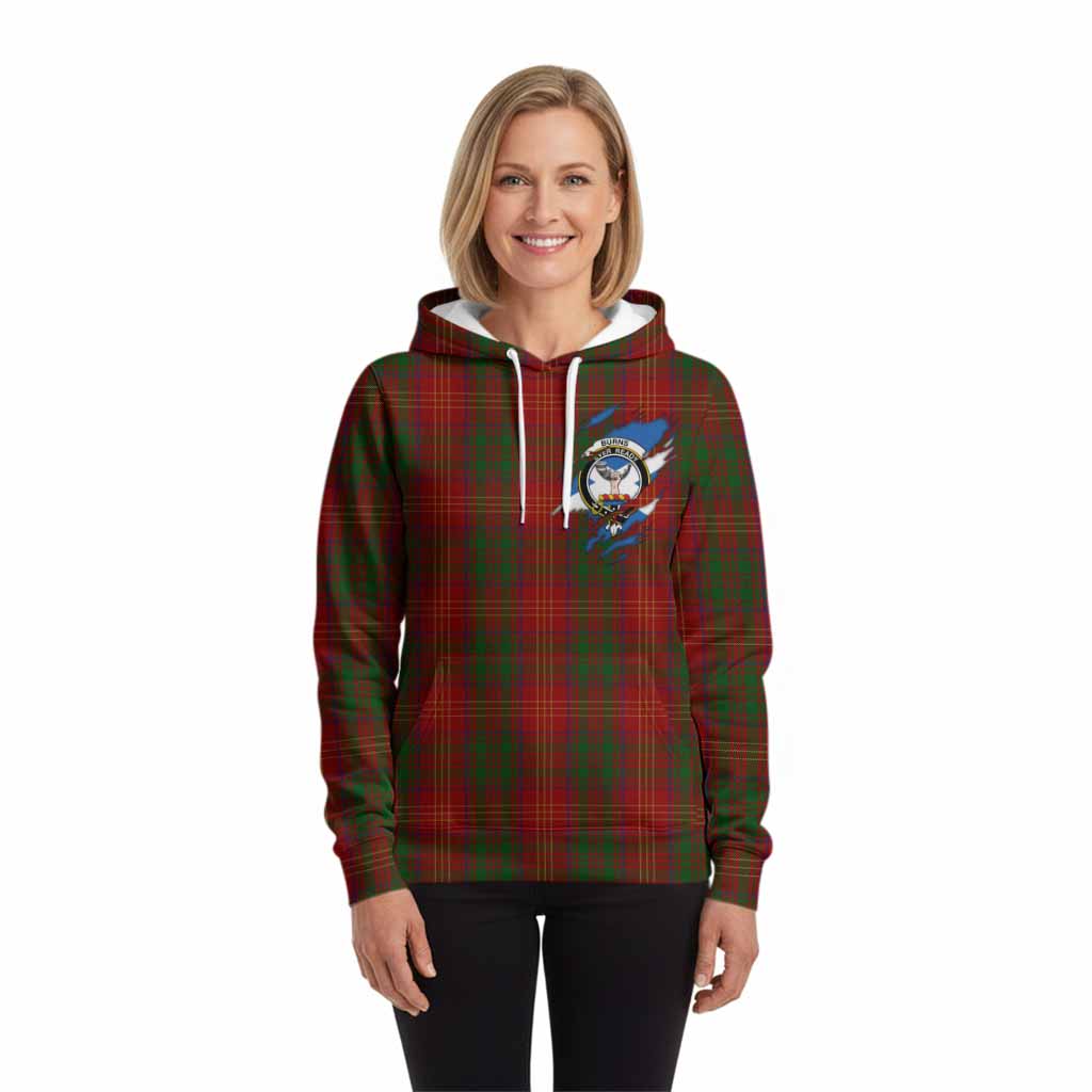 Burns Clan Crest In Me Tartan Hoodie Scotland Flag Style