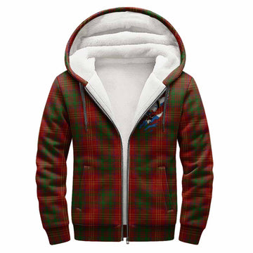 Burns Clan Crest In Me Tartan Sherpa Hoodie Scotland Flag Style