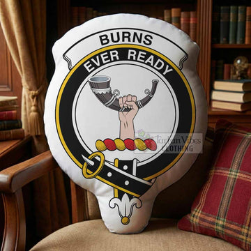 Burns Clan Crest Shaped Throw Pillow, Scottish Clan Badge Decorative Pillow