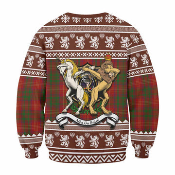 Burns Clan Tartan Crest Christmas Sweatshirt Coat of Arms Funny Style