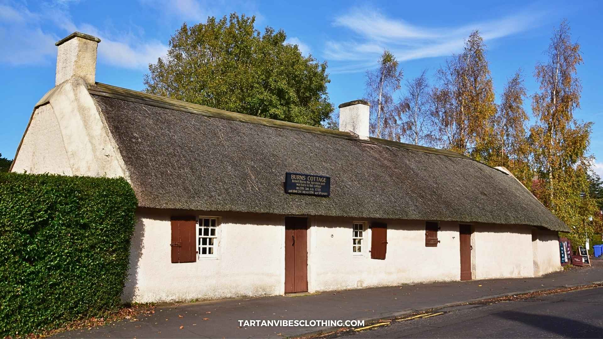 Burns Cottage in Alloway, birthplace of Robert Burns and origin of Burns Night