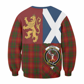 Burns Crest Tartan Sweatshirt with Lion Rampant Saltire Style