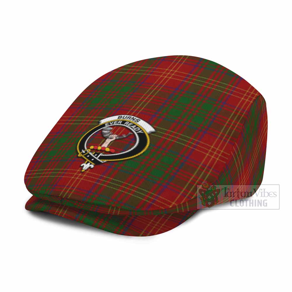 Burns Family Crest Tartan Jeff Cap, Tartan Flat Cap