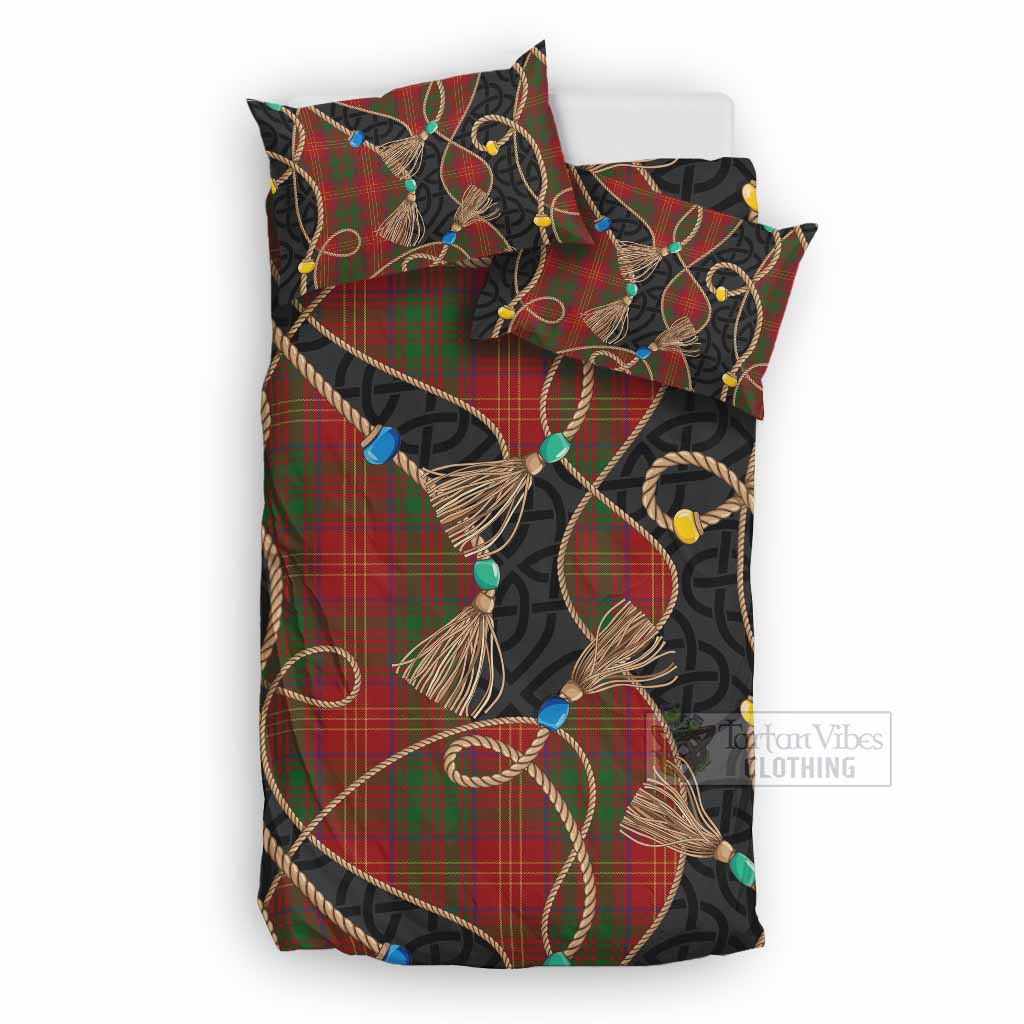Burns Scottish Tartan Twisted Ropes Stylized Bedding Set UK Bedding Set UK Double 79*79 inch - Tartan Vibes Clothing