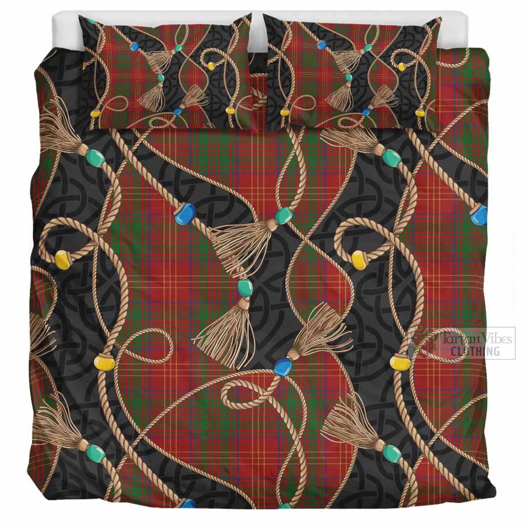 Burns Scottish Tartan Twisted Ropes Stylized Bedding Set UK Bedding Set UK Super King 104*94 inch - Tartan Vibes Clothing