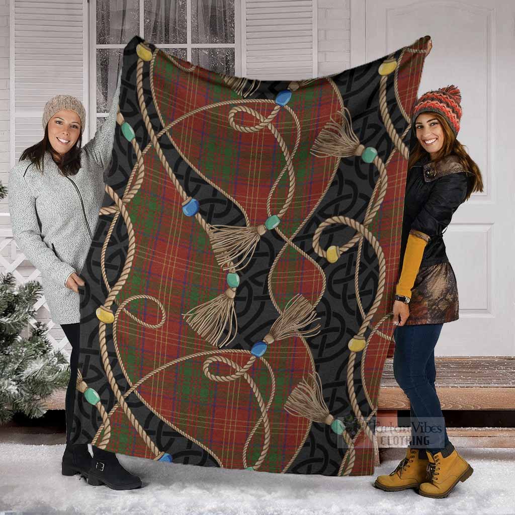 Burns Scottish Tartan Twisted Ropes Stylized Blanket - Tartan Vibes Clothing