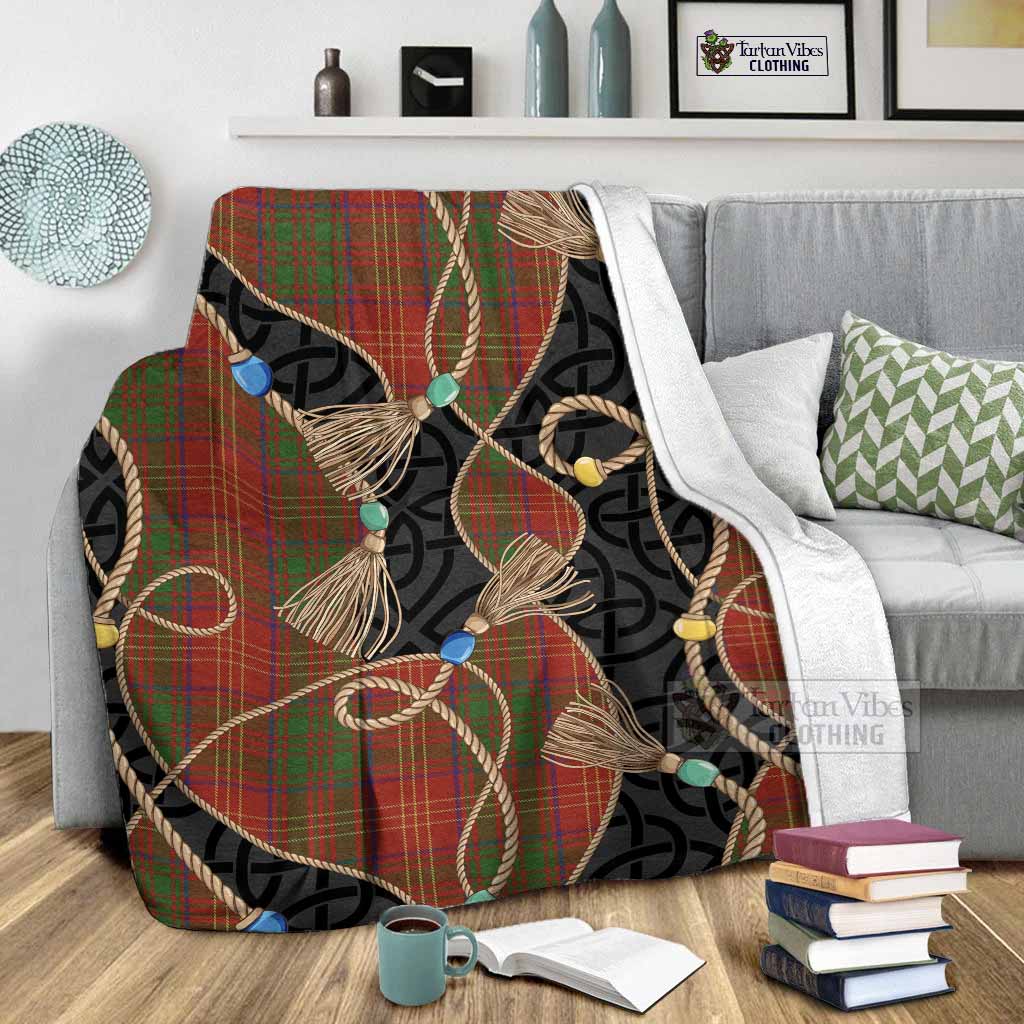 Burns Scottish Tartan Twisted Ropes Stylized Blanket - Tartan Vibes Clothing