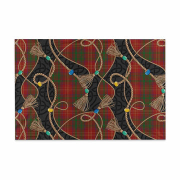 Burns Scottish Tartan Twisted Ropes Stylized House Flag