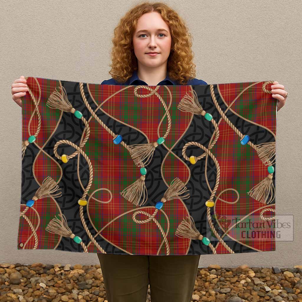 Burns Scottish Tartan Twisted Ropes Stylized House Flag - Tartan Vibes Clothing