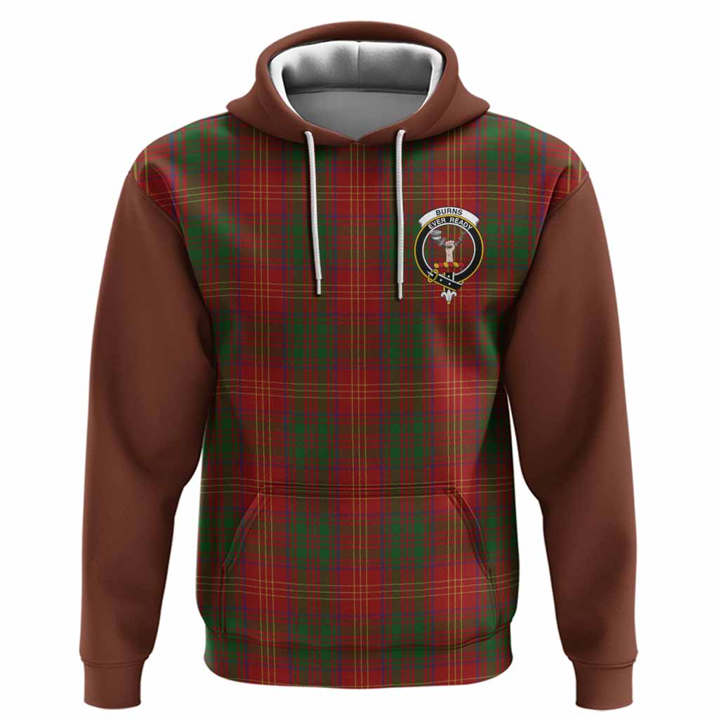Burns Tartan Accent Hoodie with Family Crest