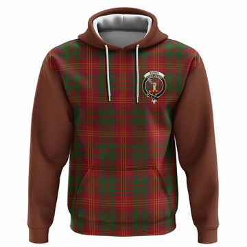 Burns Tartan Accent Hoodie with Family Crest