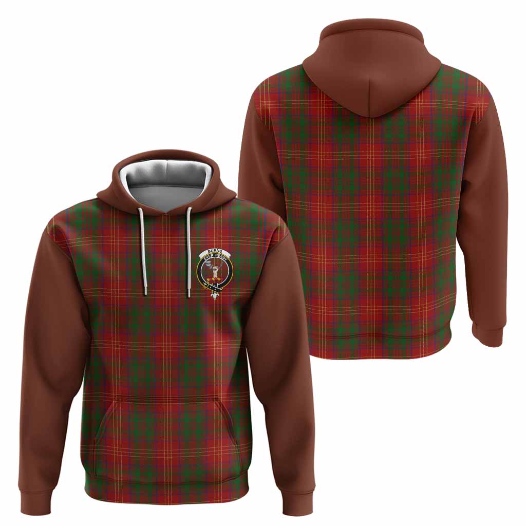 Burns Tartan Accent Hoodie with Family Crest