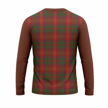 Burns Tartan Accent Long Sleeve T-Shirt with Family Crest