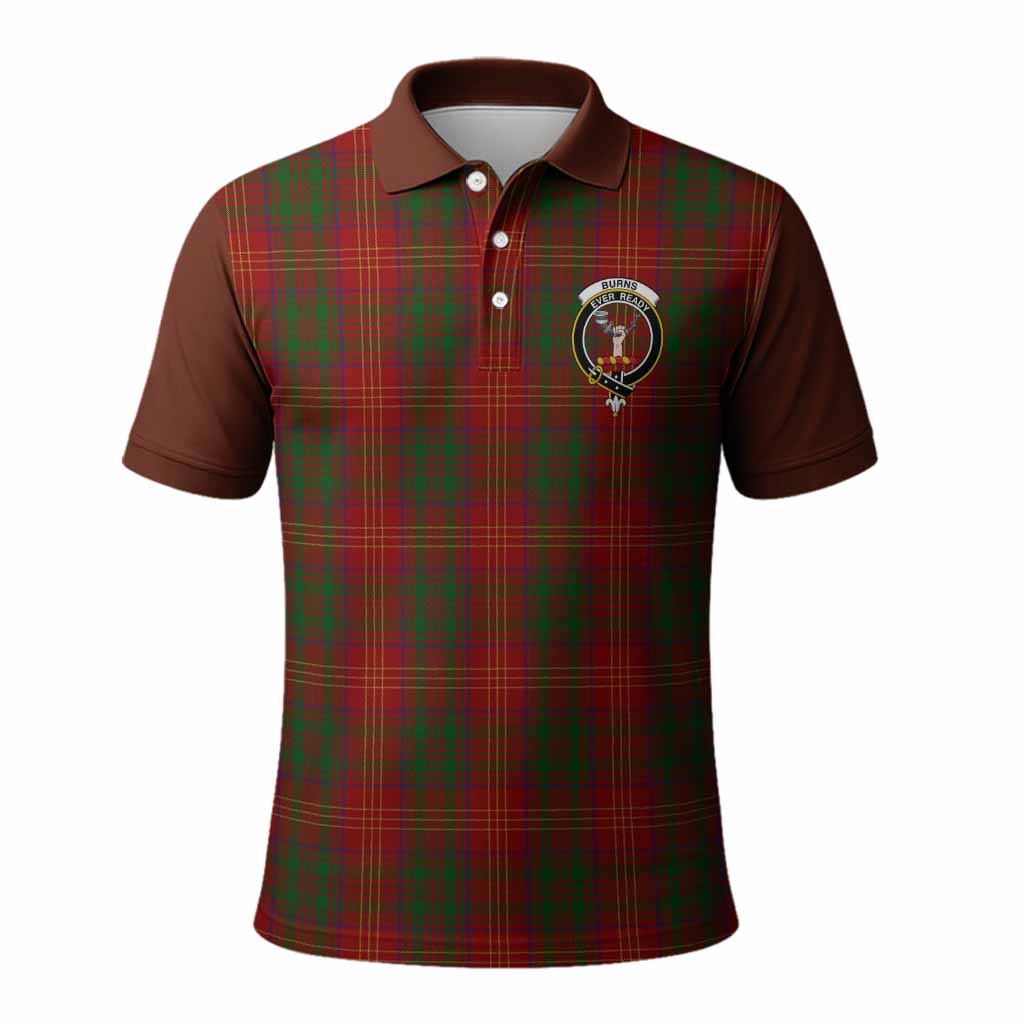 Burns Tartan Accent Polo Shirt with Family Crest