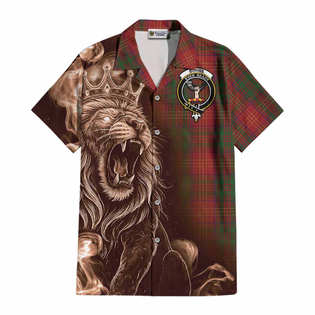 Burns Tartan Cotton Hawaiian Shirt Roaring Lion Heritage