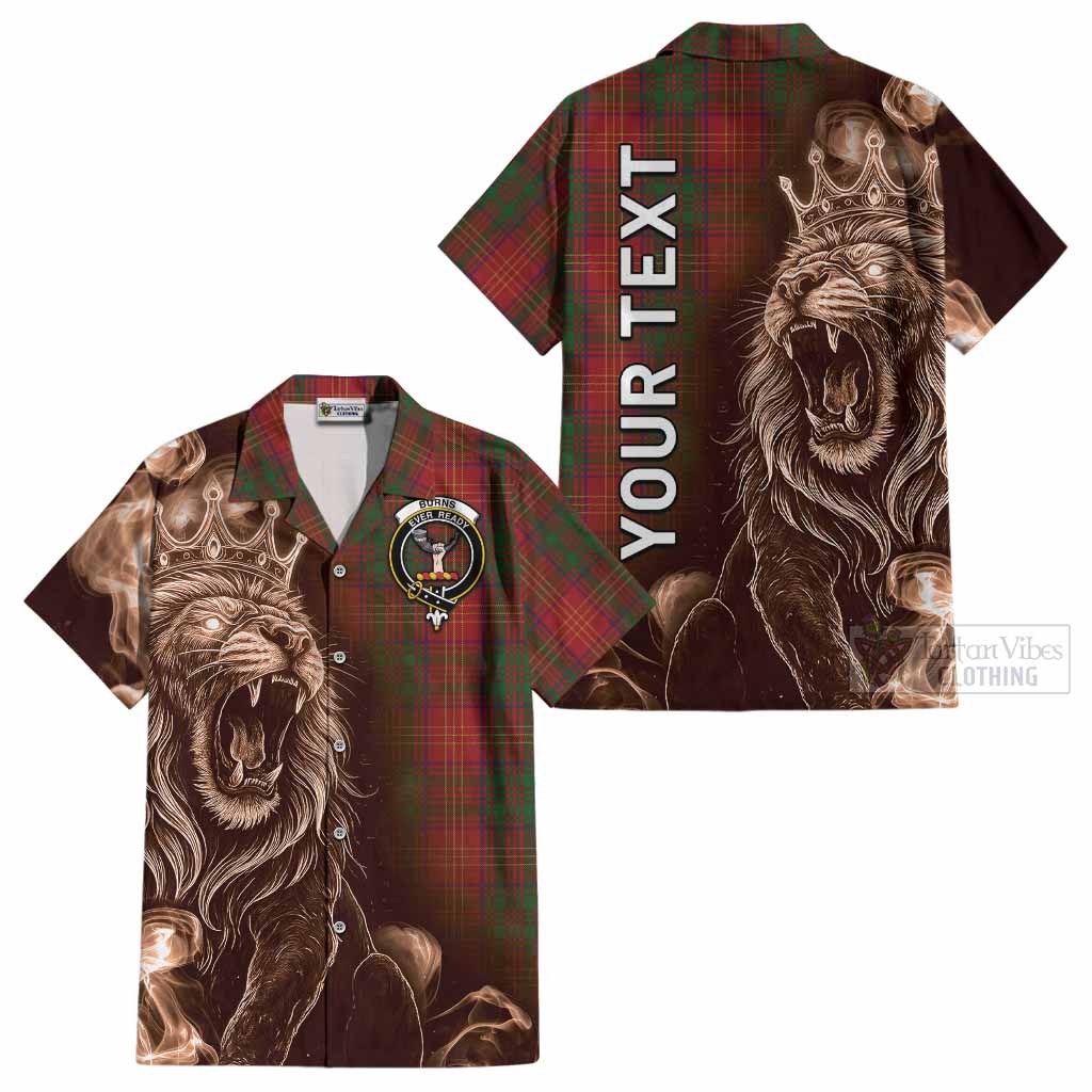 Burns Tartan Cotton Hawaiian Shirt Roaring Lion Heritage