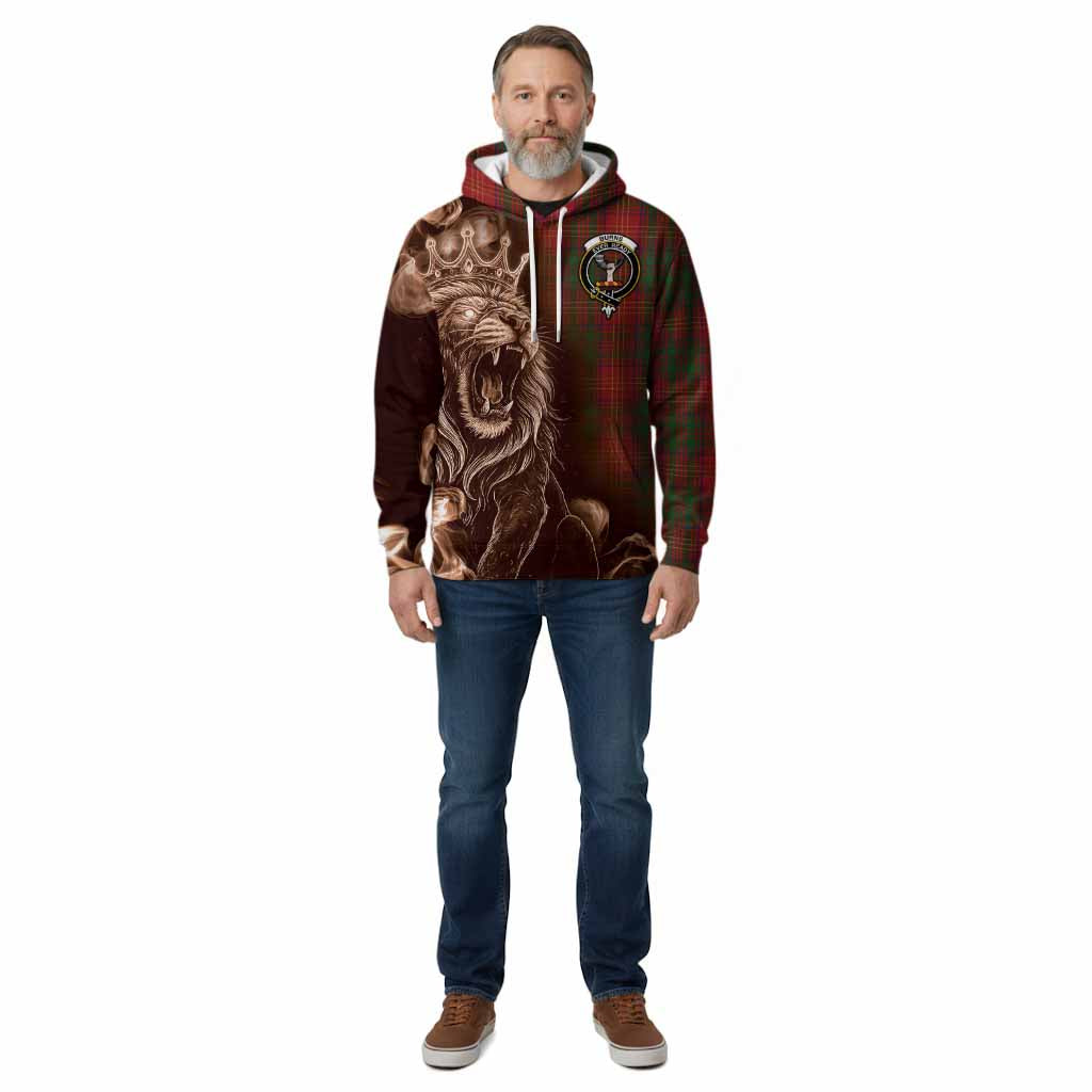 Burns Tartan Cotton Hoodie Roaring Lion Heritage