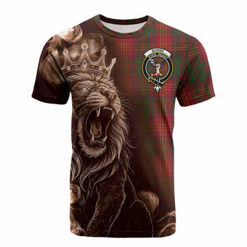 Burns Tartan Cotton T-shirt Roaring Lion Heritage
