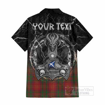 Burns Tartan Crest Cotton Hawaiian Shirt Celtic Odin's Raven Legacy