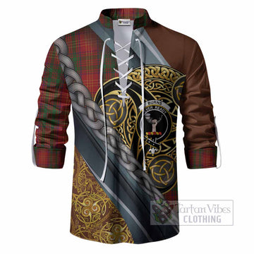 Burns Tartan Crest Ghillie Shirt Scottish Triskele Celtic