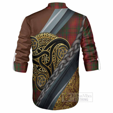 Burns Tartan Crest Ghillie Shirt Scottish Triskele Celtic