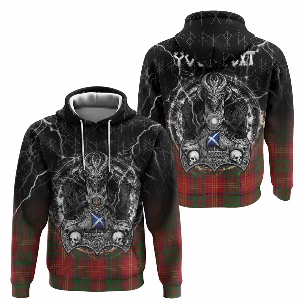 Burns Tartan Crest Hoodie Celtic Odin's Raven Legacy