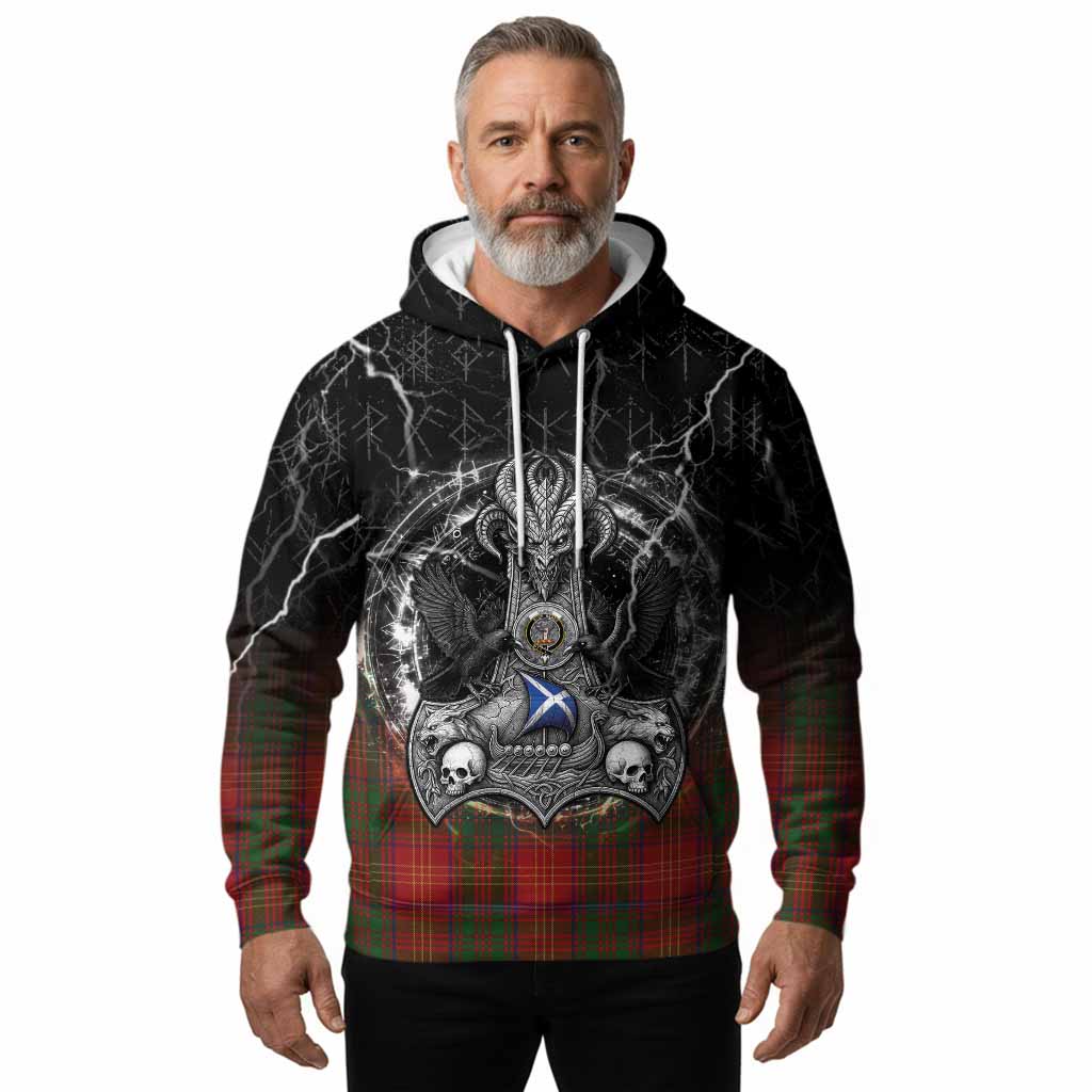 Burns Tartan Crest Hoodie Celtic Odin's Raven Legacy