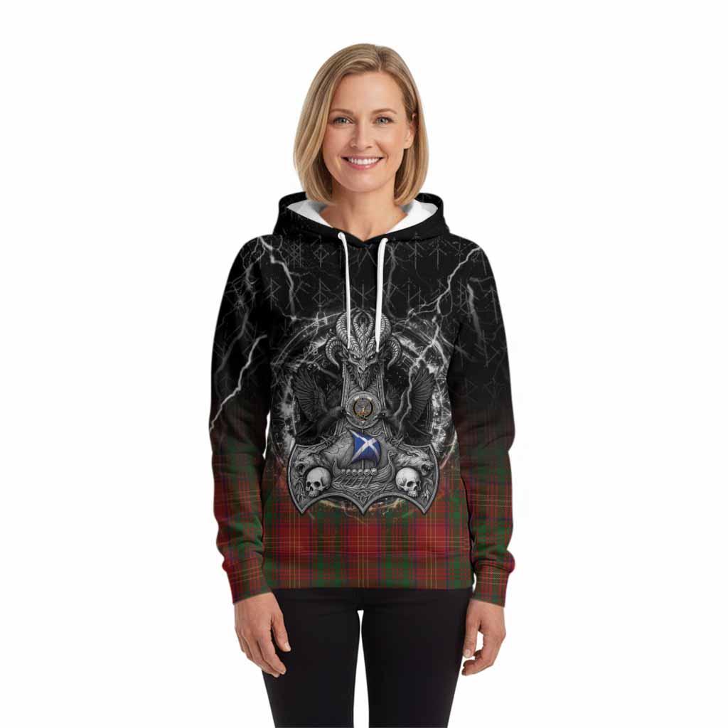 Burns Tartan Crest Hoodie Celtic Odin's Raven Legacy