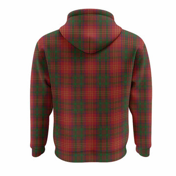 Burns Tartan Crest Hoodie Ferocious Lion Style