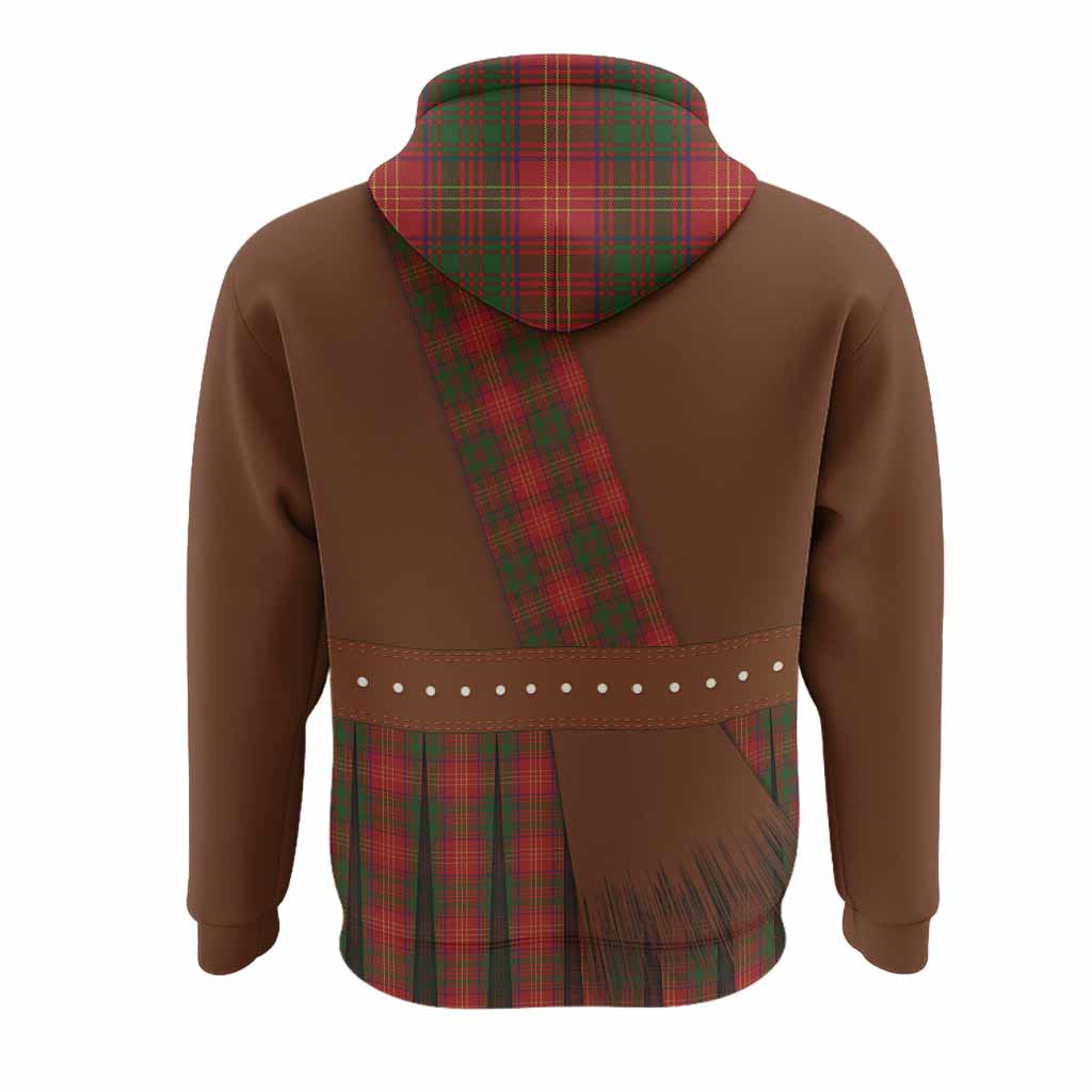 Burns Tartan Crest Hoodie Kilt Costume Style