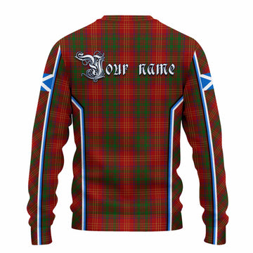 Burns Tartan Crest Knitted Sweater Scotland Coat of Arm Flag Style - Tartan Vibes Clothing
