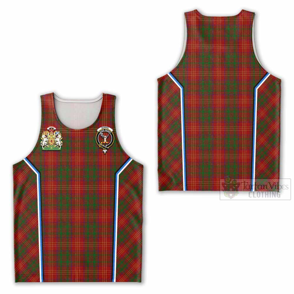 Burns Tartan Crest Men Tank Top Scotland Coat of Arm Flag Style - Tartan Vibes Clothing