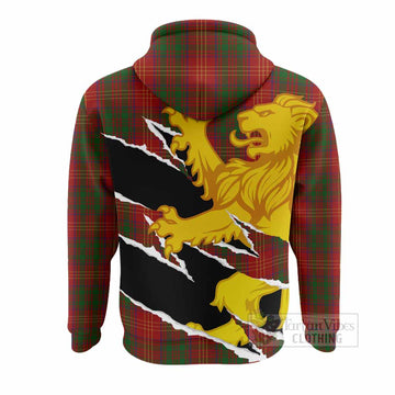 Burns Tartan Crest Scottish Hoodie Heraldic Golden Lion