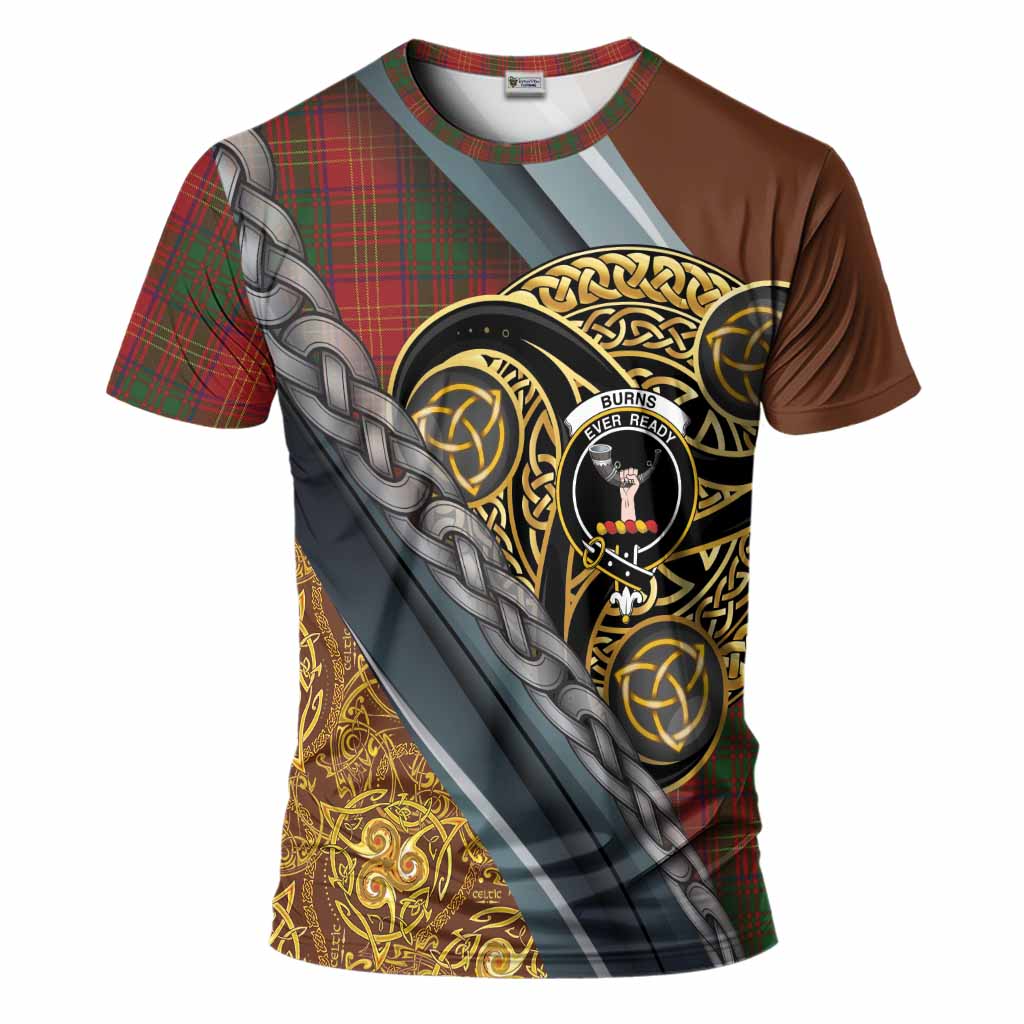 Burns Tartan Crest T-Shirt Scottish Triskele Celtic