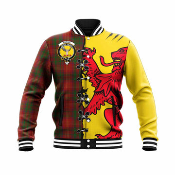 Burns Tartan Family Crest Baseball Jacket Lion Rampant Honor