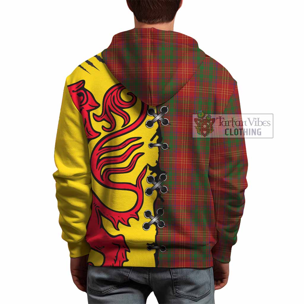 Burns Tartan Family Crest Hoodie Lion Rampant Honor - Tartan Vibes Clothing