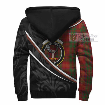 Burns Tartan Family Crest Sherpa Hoodie Celtic Scottish Thistle Floral