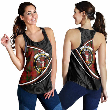 Burns Tartan Family Crest Women Racerback Tanks Celtic Scottish Thistle Floral - Tartan Vibes Clothing