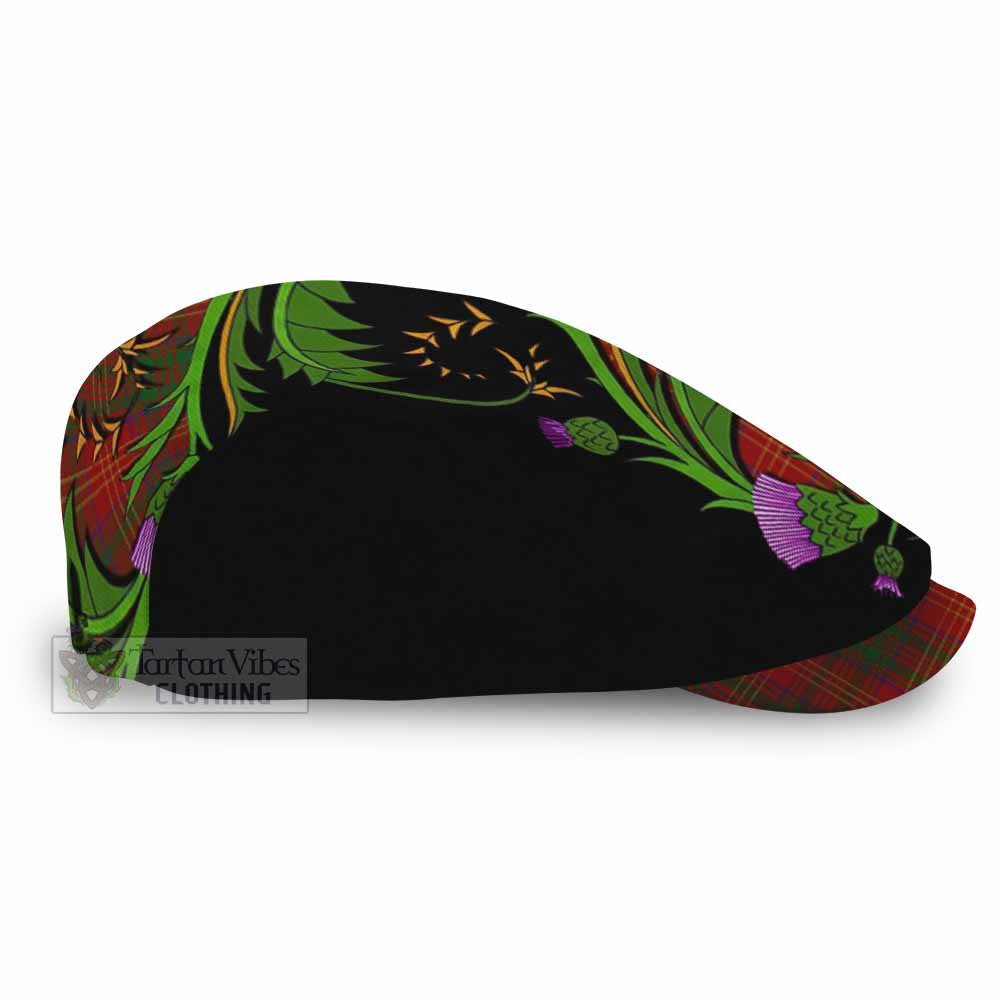 Burns Tartan Flat Cap, Jeff Cap Scottish Thistle Pride Heritage Art - Tartan Vibes Clothing