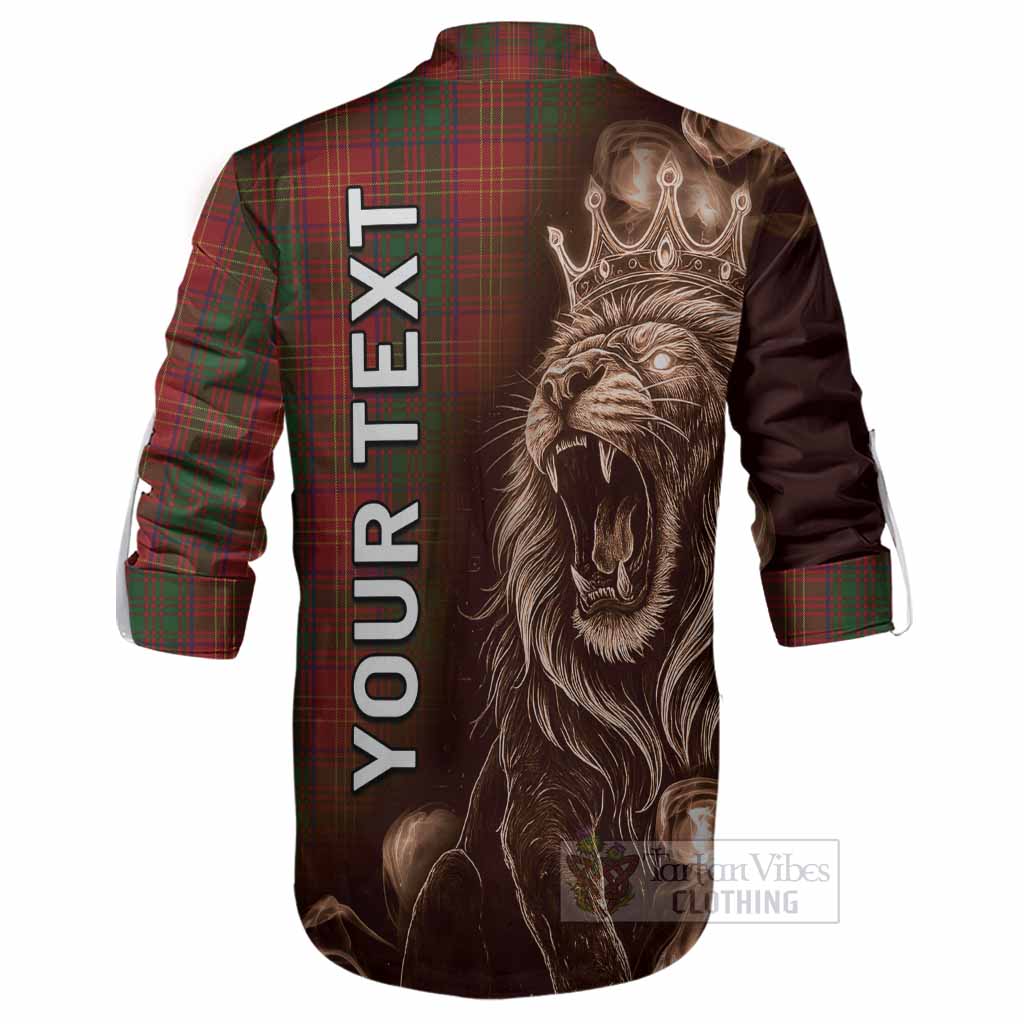 Burns Tartan Ghillie Shirt Roaring Lion Heritage