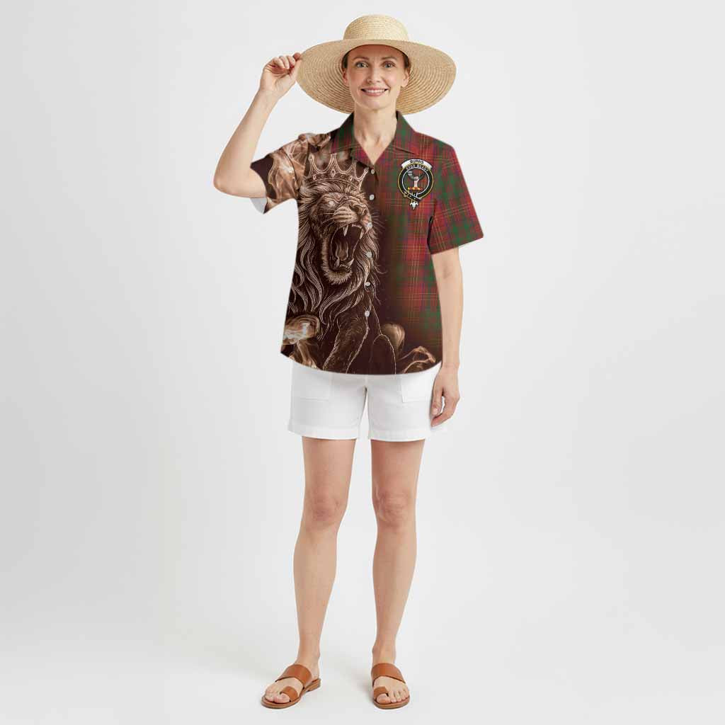 Burns Tartan Hawaiian Shirt Roaring Lion Heritage
