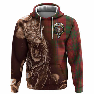 Burns Tartan Hoodie Roaring Lion Heritage