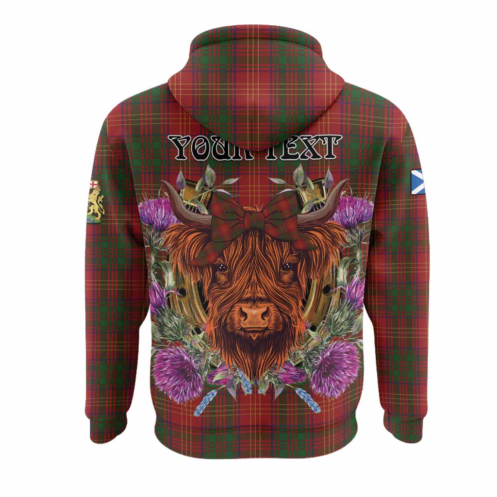 Burns Tartan Hoodie Scottish Thistle Heilan Coo
