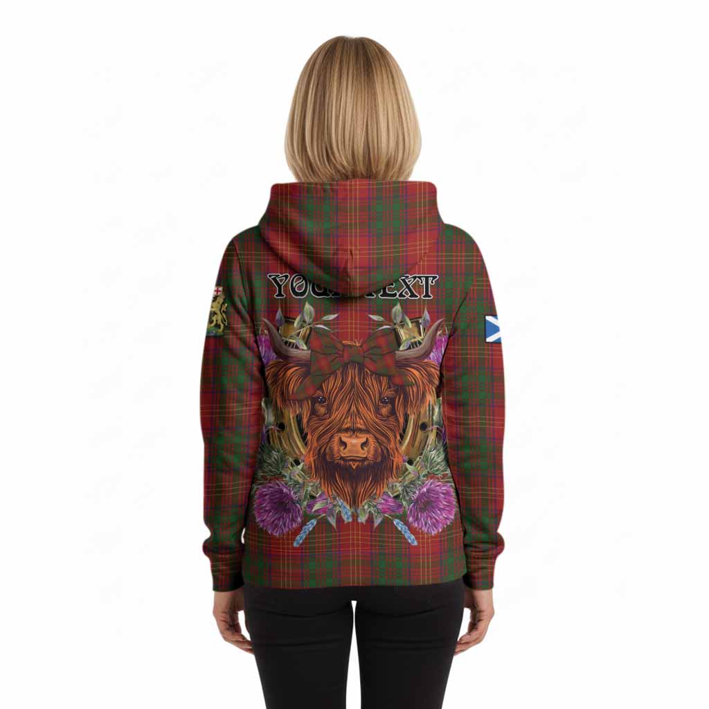 Burns Tartan Hoodie Scottish Thistle Heilan Coo