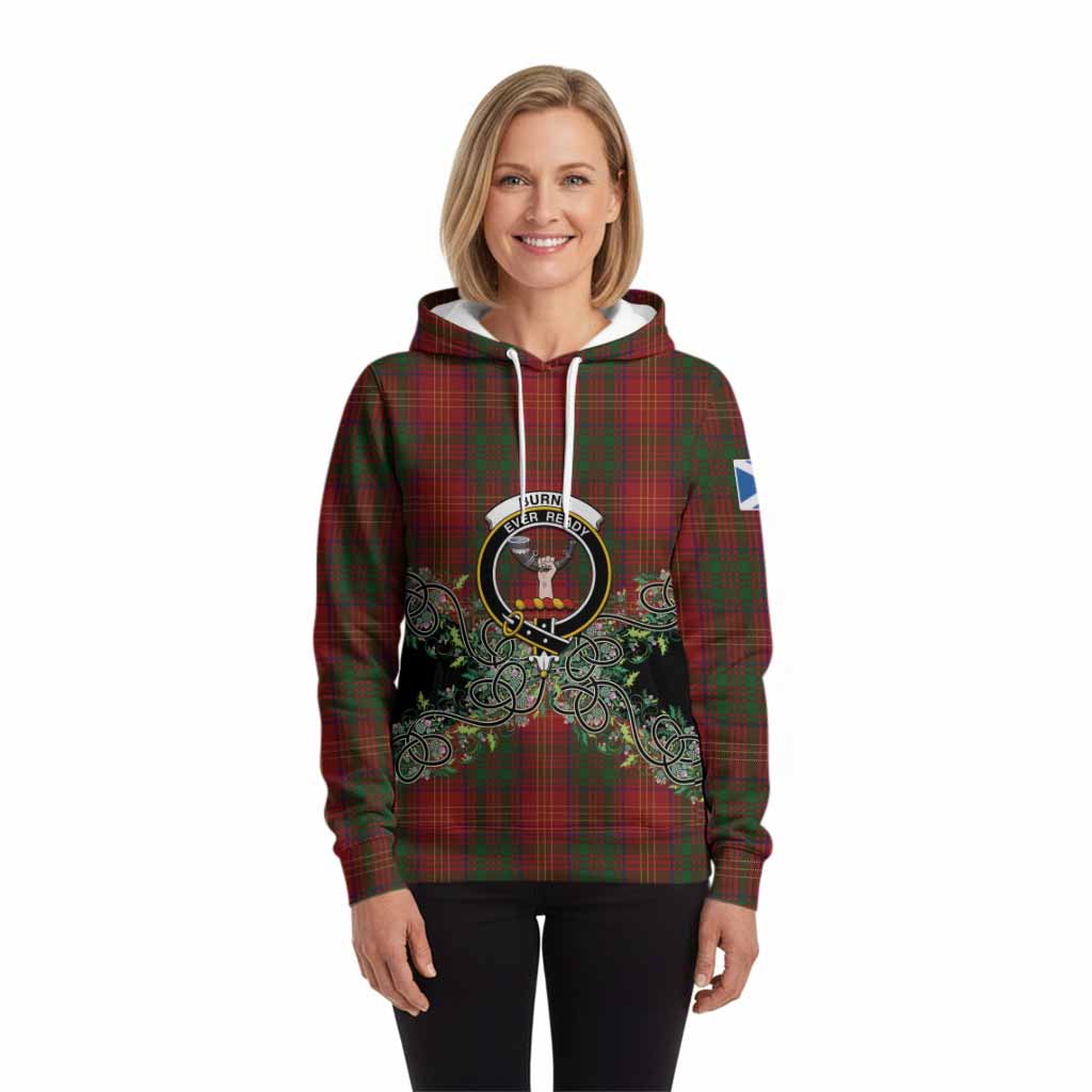 Burns Tartan Hoodie Thistle Scottish Spirit