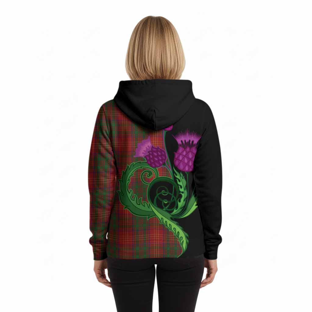 Burns Tartan Hoodie Traditional Scottish Thistle