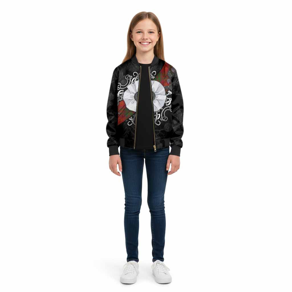 Burns Tartan Kid Bomber Jacket Jacobite White Rose - Tartan Vibes Clothing