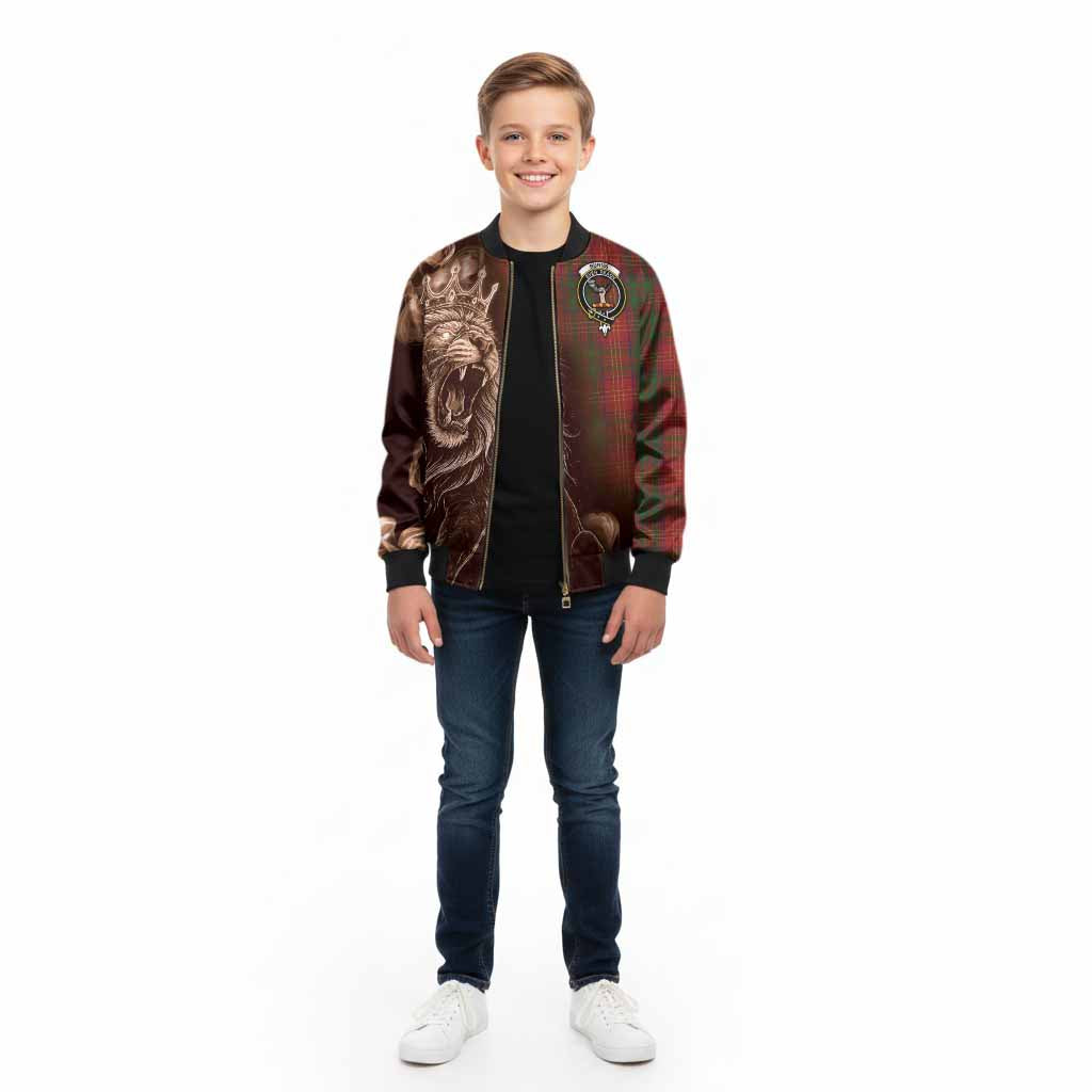 Burns Tartan Kid Bomber Jacket Roaring Lion Heritage