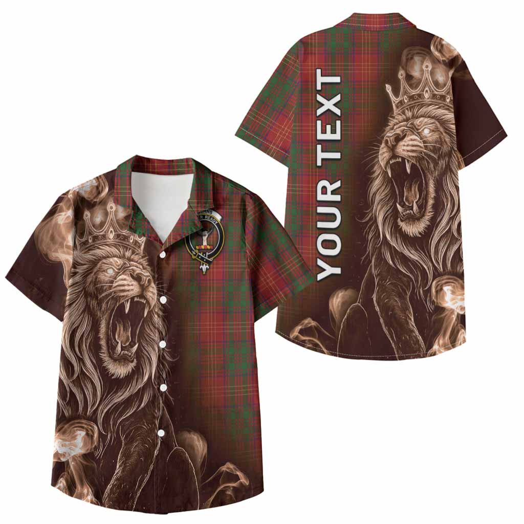 Burns Tartan Kid Hawaiian Shirt Roaring Lion Heritage