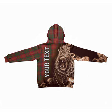 Burns Tartan Kid Hoodie Roaring Lion Heritage